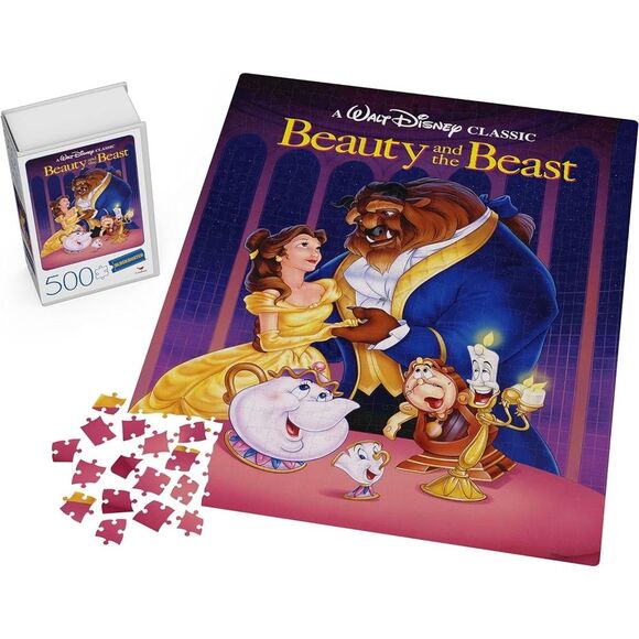 Blockbuster VHS Style Disney Beauty and the Beast Puzzle BRAND NEW Belle - Picture 3 of 9